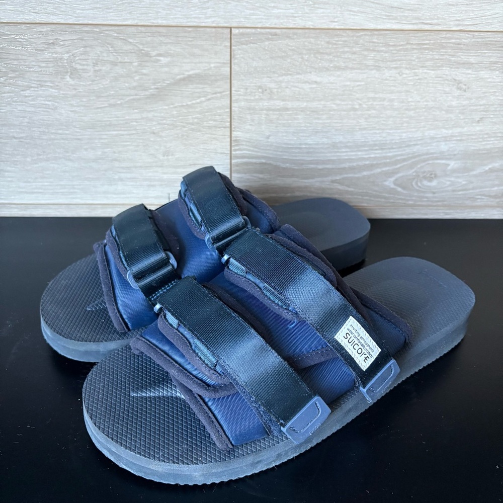 Suicoke Moto Cab Flat Sandals - Navy